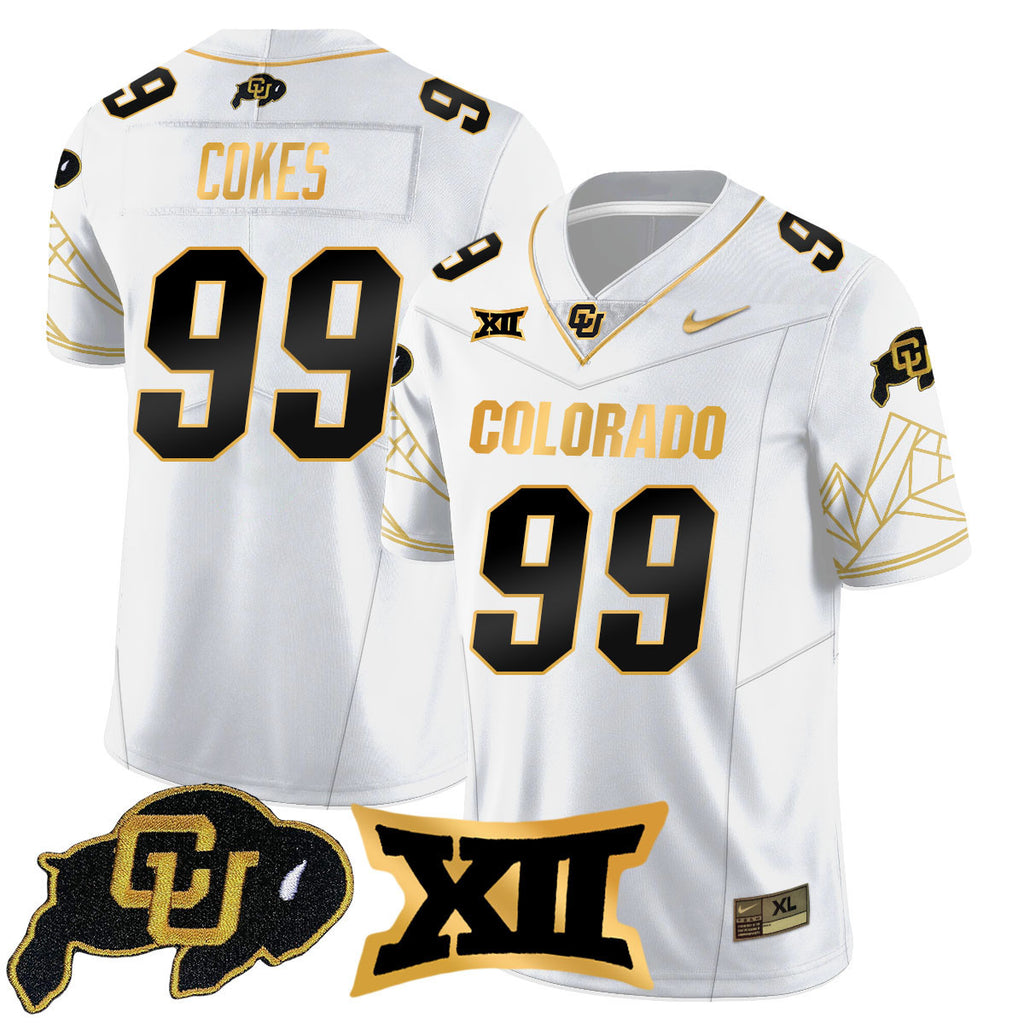 Men's Colorado Buffaloes 2024 Vapor Limited Gold Jersey N3 - All Stitched