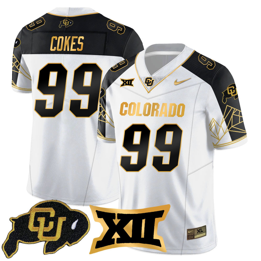 Men's Colorado Buffaloes 2024 Vapor Limited Gold Jersey N3 - All Stitched