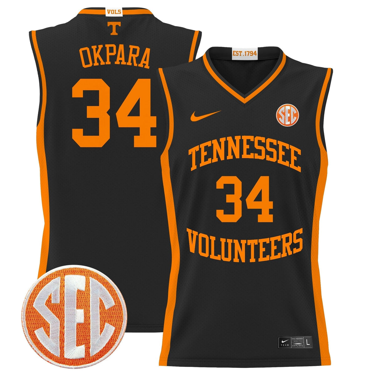 TENN 2024 Lightweight Basketball Jersey - Stitched