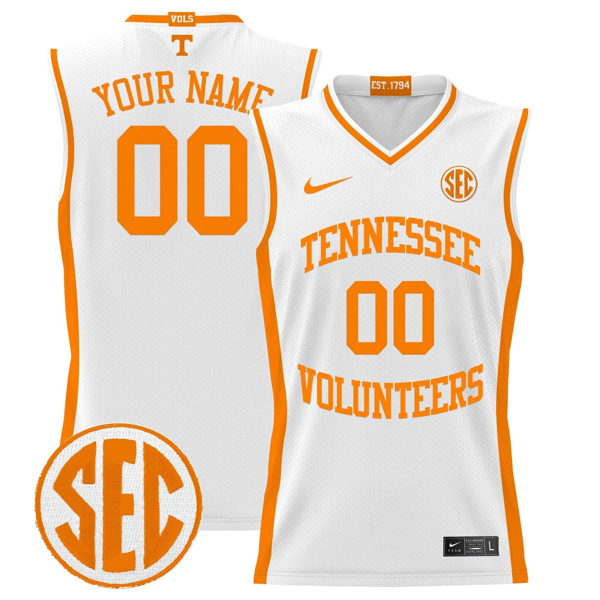 TENN 2024 Lightweight Basketball Custom Jersey - Stitched