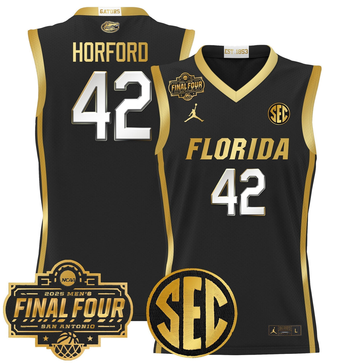 UF 2025 Final Four Patch Basketball Jersey - Stitched