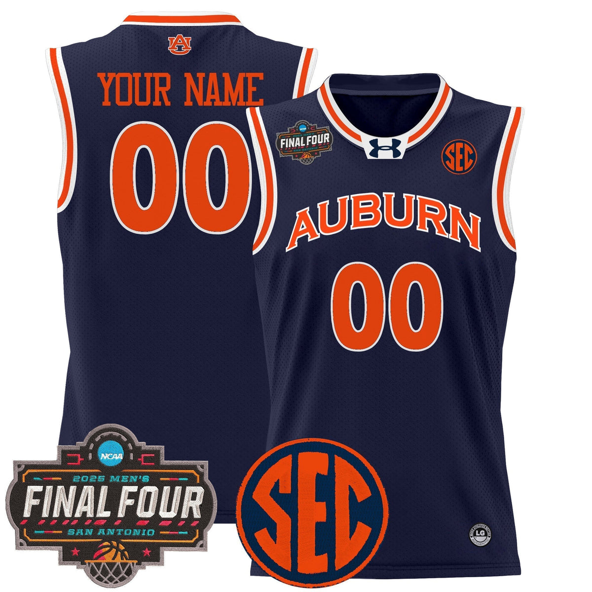 AUB 2025 Final Four Patch Lightweight Basketball Custom Jersey - Stitched