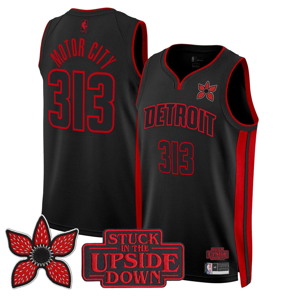 Detroit Pistons 'Stranger Things Edition' Swingman Jersey - Stitched