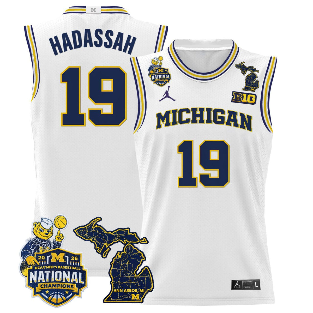 Michigan Wolverines Customized Basketball Jersey - All Stitched