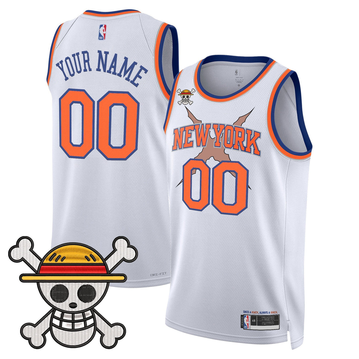 NYK x One Piece Swingman Custom Jersey- Stitched