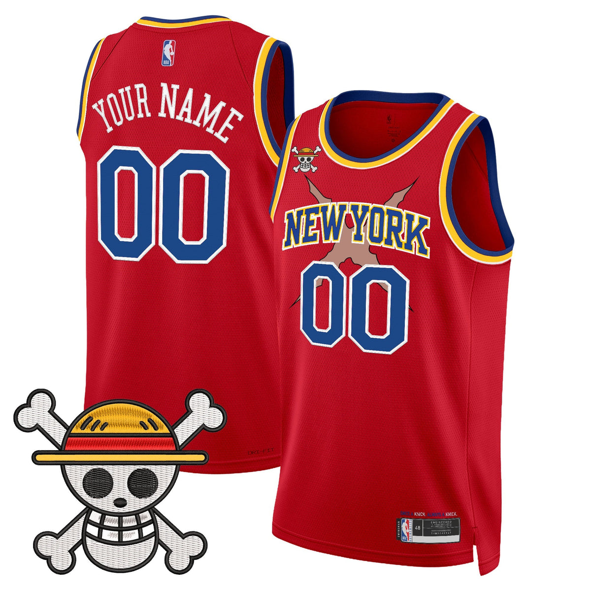 NYK x One Piece Swingman Custom Jersey- Stitched
