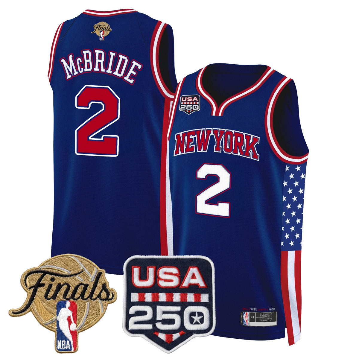 Men's New York Knicks "America 250 Edition" 2026 Finals Patch Swingman Jersey - All Stitched