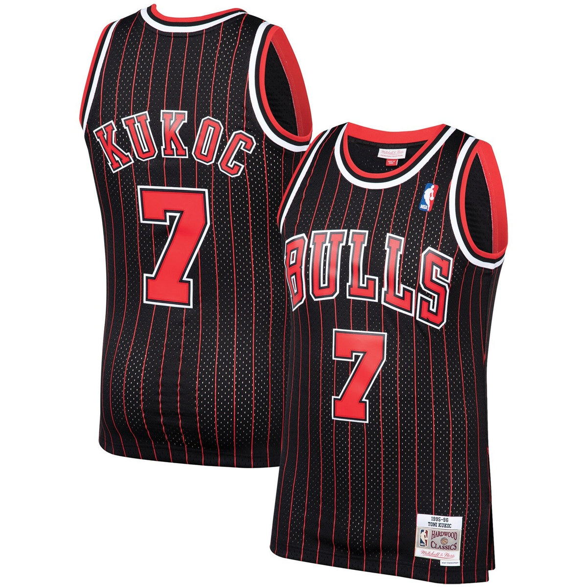 Toni Kukoc Chicago Bulls 1995/96 Black Hardwood Classics Swingman Basketball Jersey