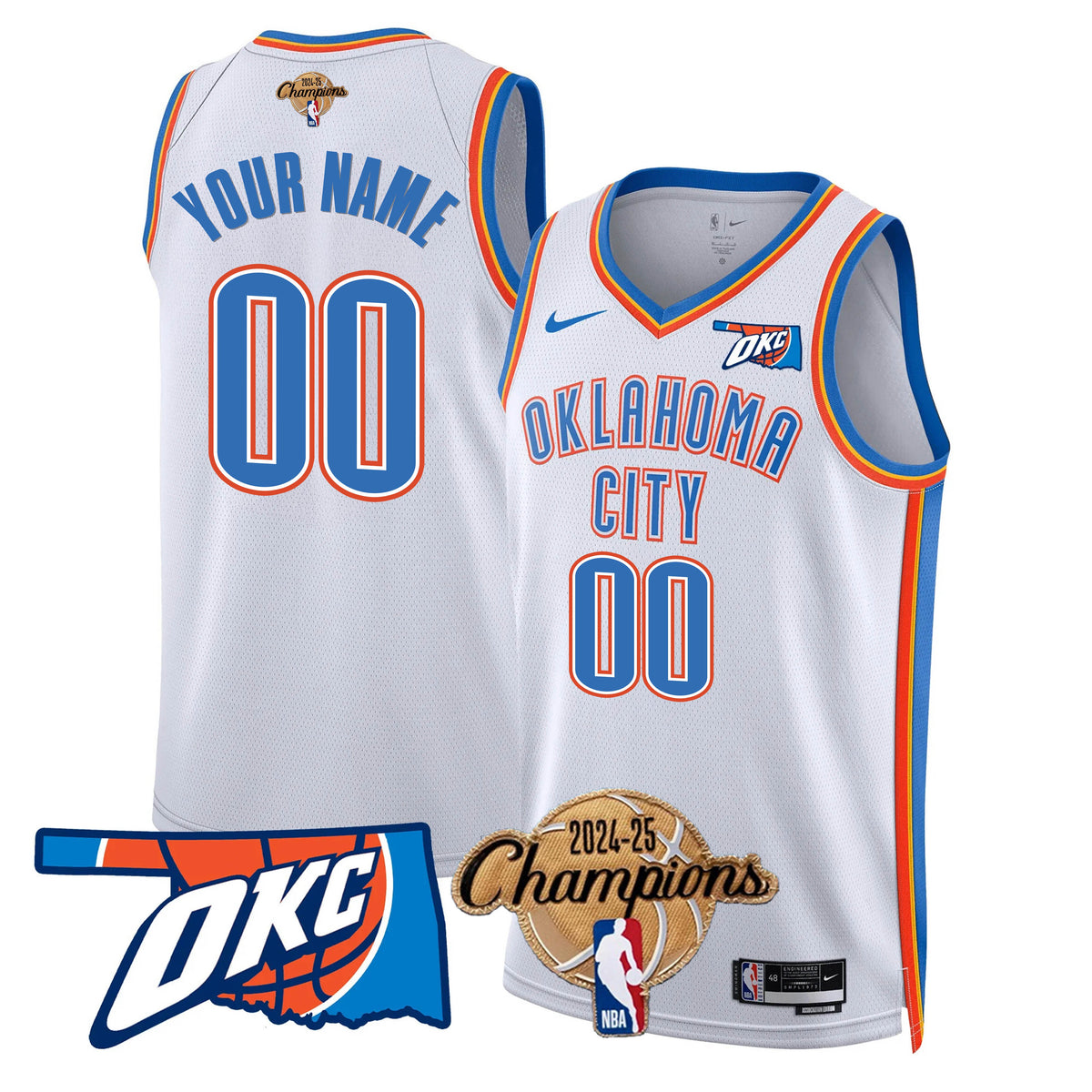 OKC 2024-25 Champions Custom Jersey - Stitched