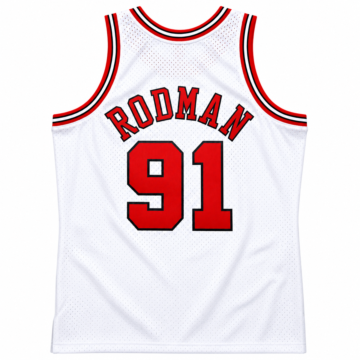 Men's Chicago Bulls Dennis Rodman Mitchell & Ness White 1997-98 Hardwood Classics Swingman Jersey