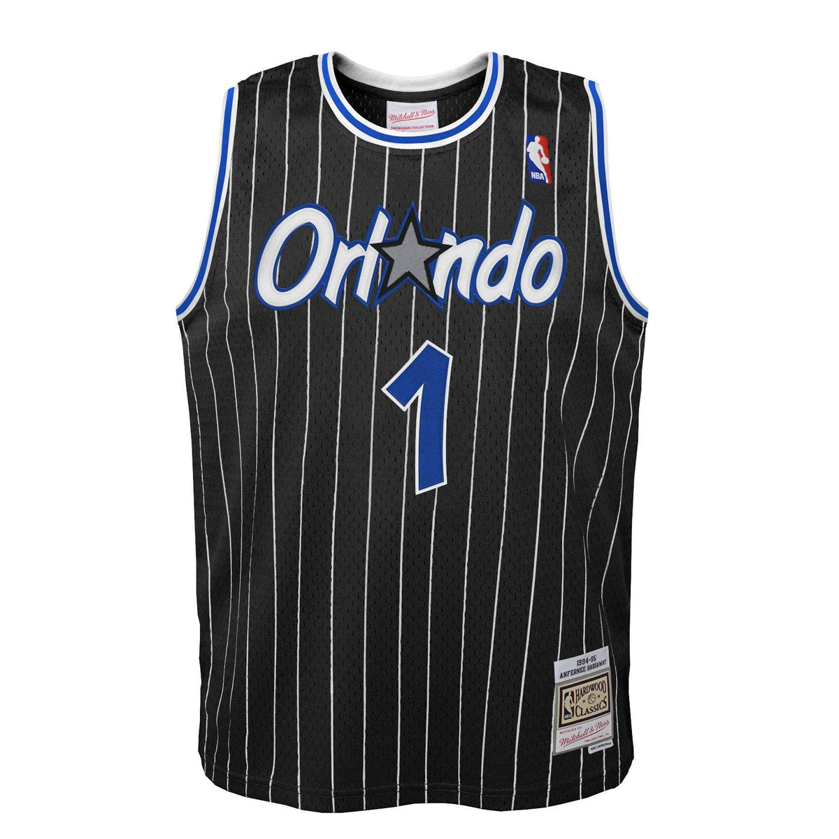 Youth Orlando Magic Anfernee  Penny Hardaway Mitchell & Ness 1994 NBA Black Hardwood Classic Swingman Jersey