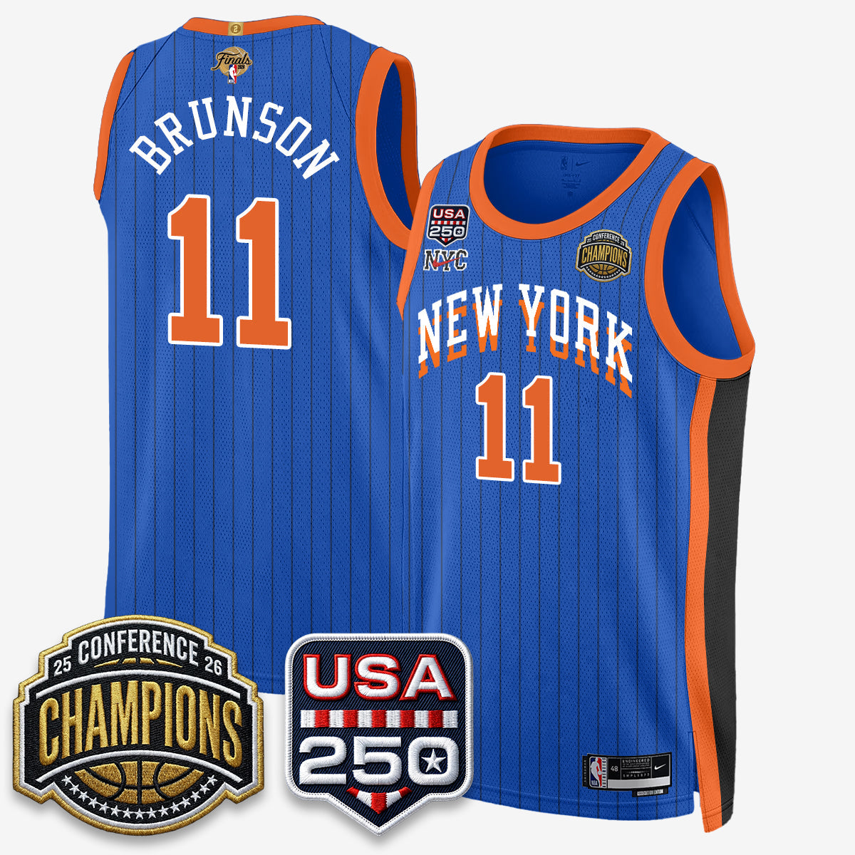 NYK 2026 NBA Eastern Conference Champions City Cream Edition Jersey V2- Stitched