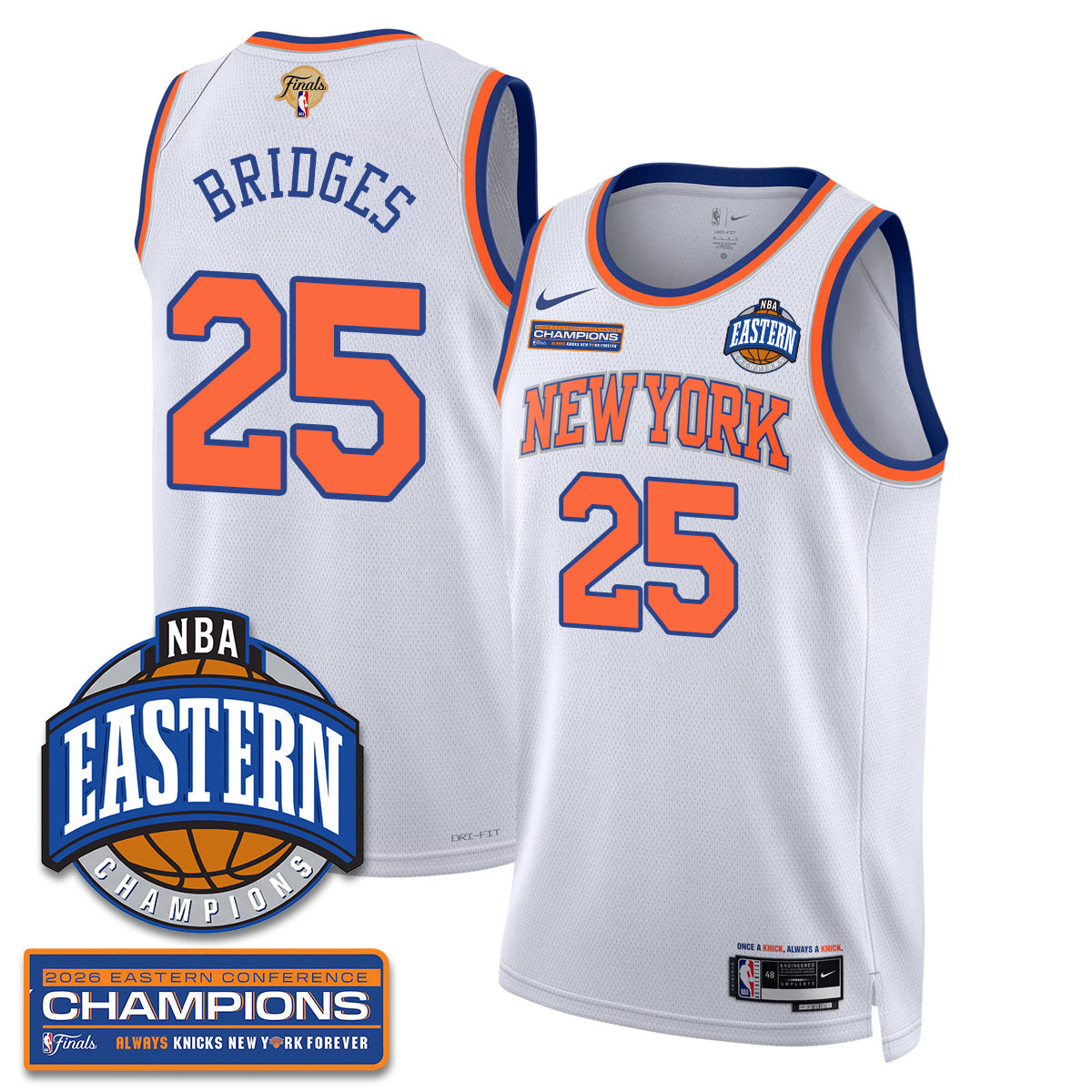 NYK 2026 NBA Eastern Conference Champions Vapor Jersey - Stitched