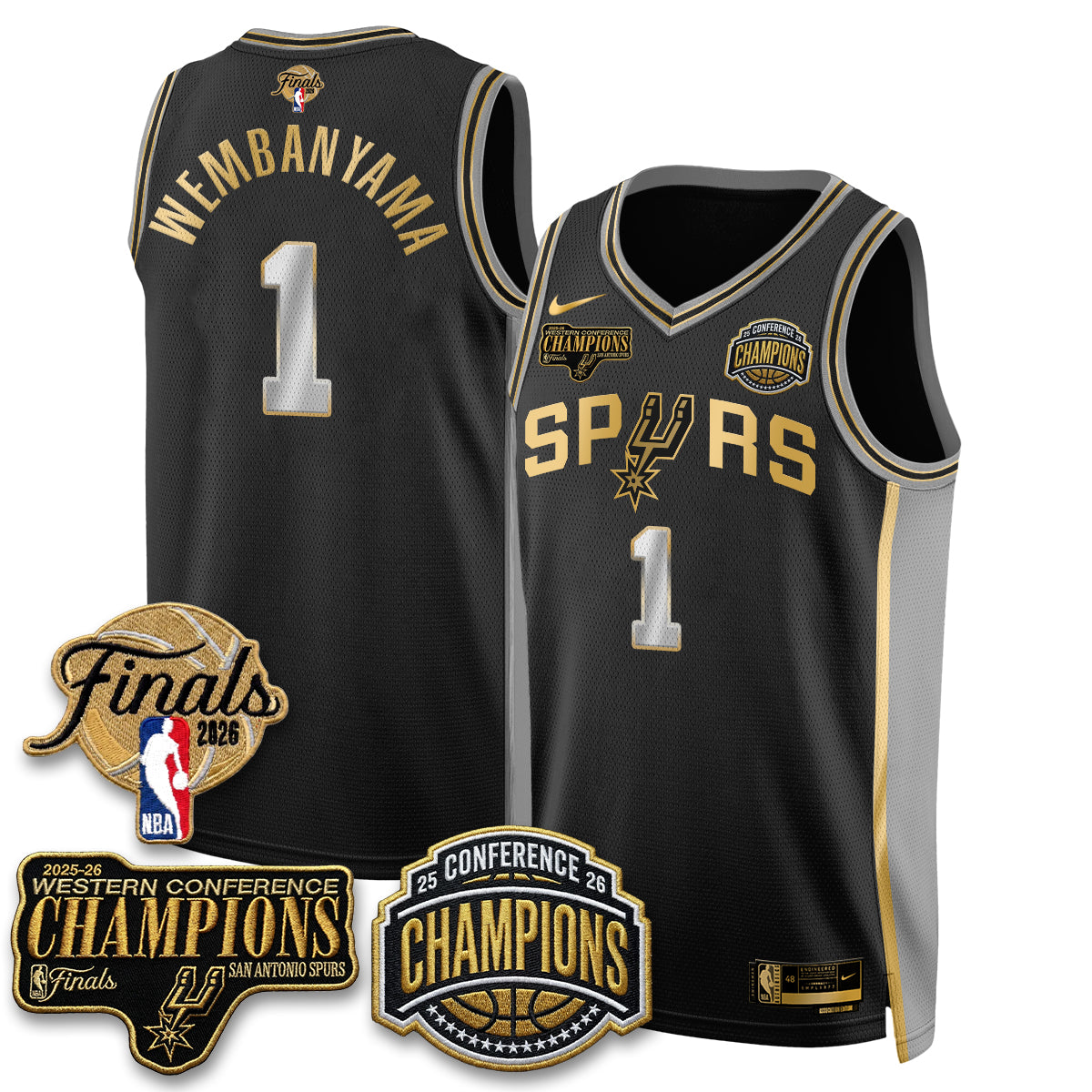 SAS 2026 NBA Western Conference Champions Vapor Special Edition Jersey - Stitched (1)