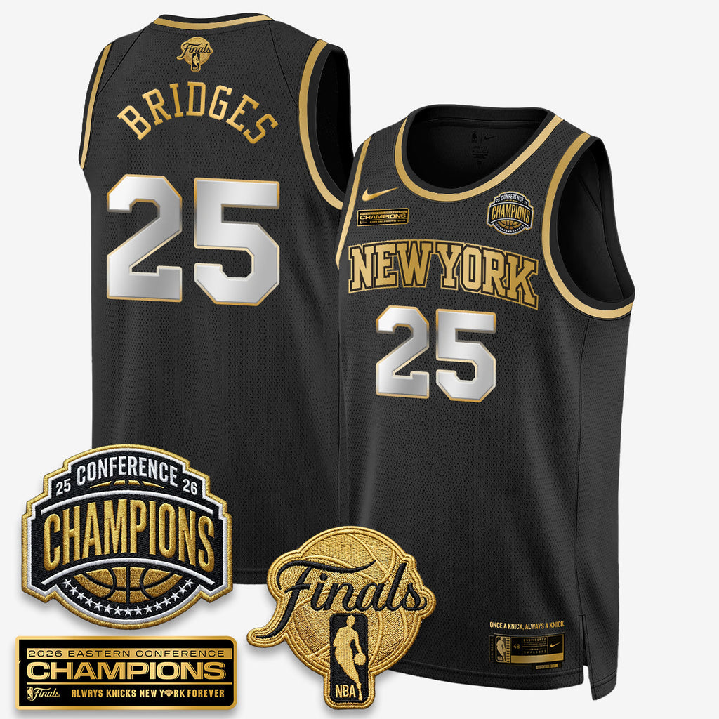 NYK 2026 NBA Eastern Conference Champions Black Gold Edition Jersey - Stitched