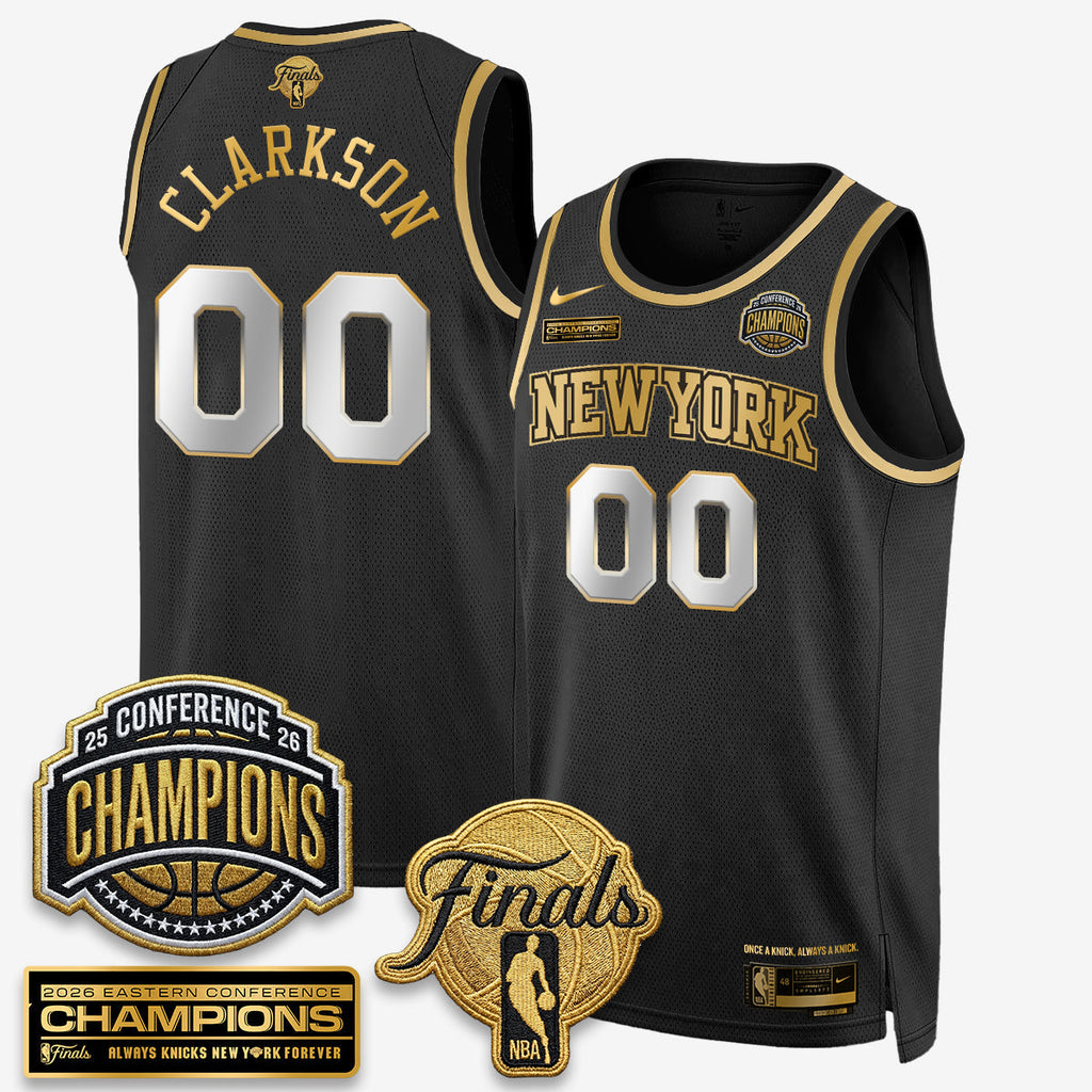 NYK 2026 NBA Eastern Conference Champions Black Gold Edition Jersey - Stitched