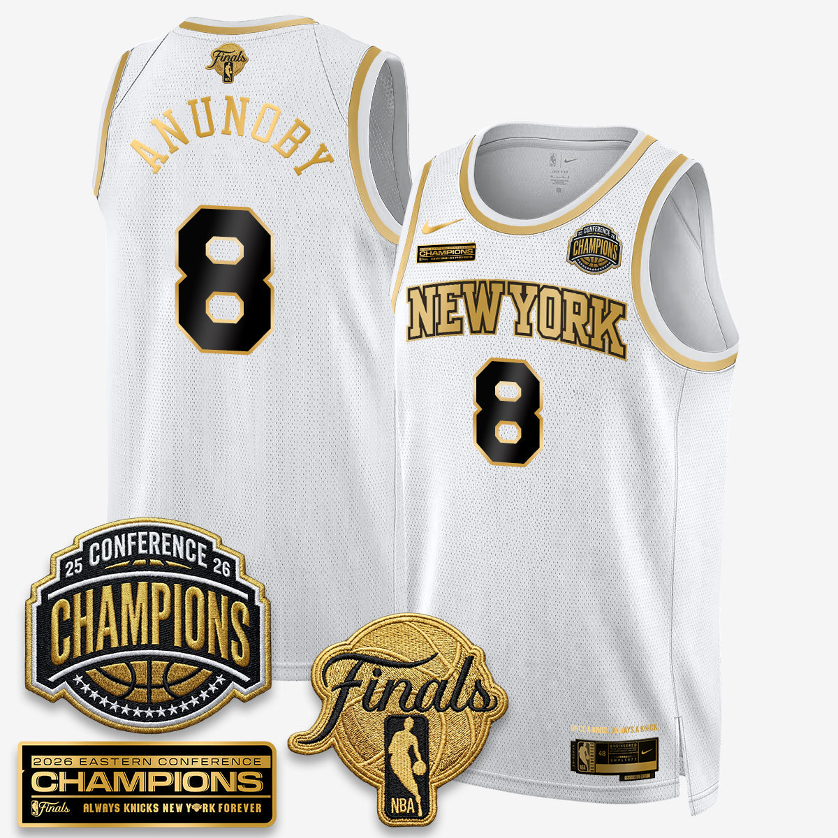 NYK 2026 NBA Eastern Conference Champions Black Gold Edition Jersey - Stitched