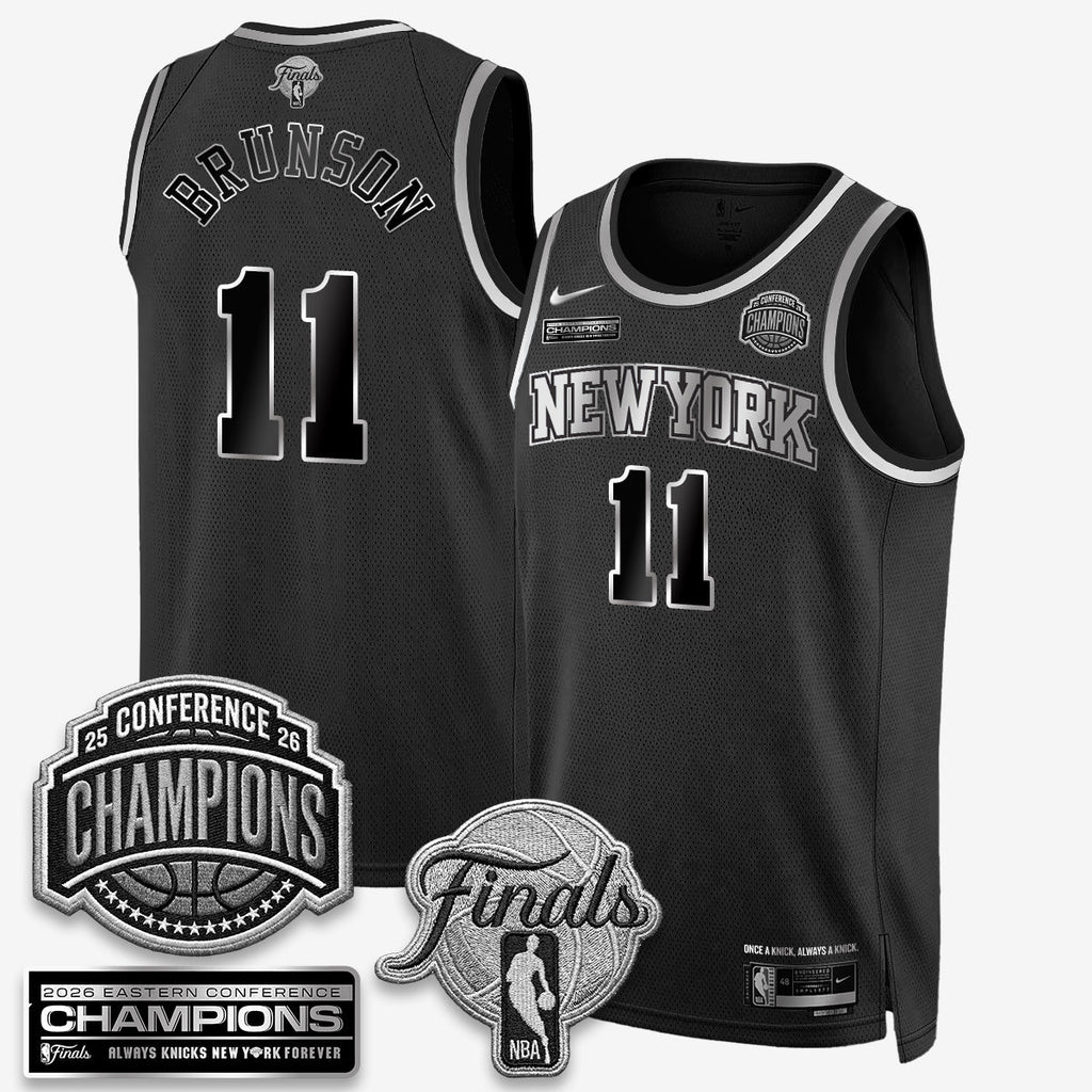 NYK 2026 NBA Eastern Conference Champions White Gold Edition Jersey - Stitched