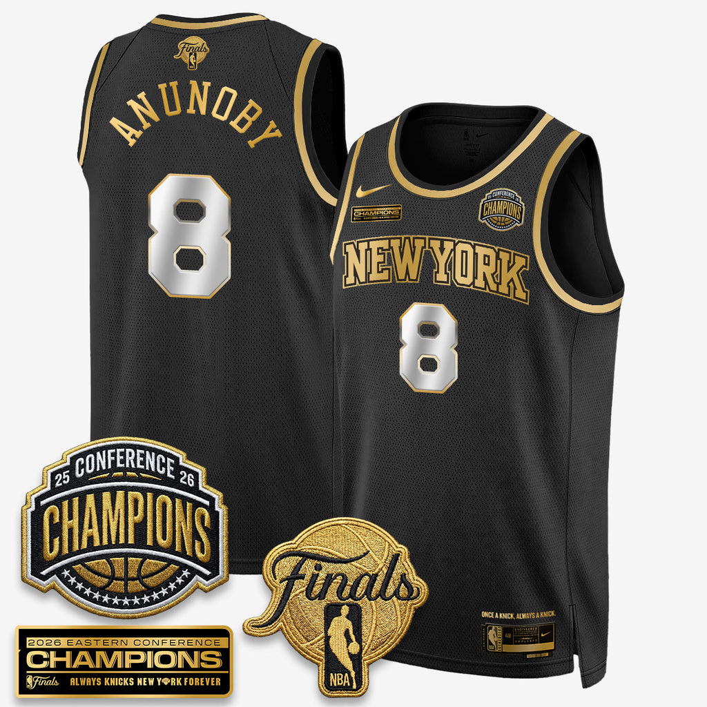 NYK 2026 NBA Eastern Conference Champions White Gold Edition Jersey - Stitched