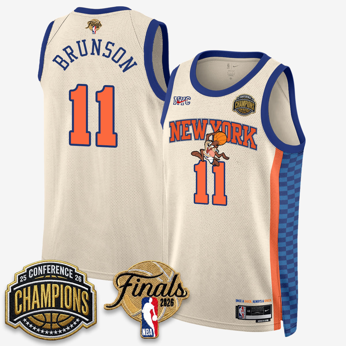 NYK 2026 NBA Eastern Conference Champions x Taz Vapor Jersey - Stitched