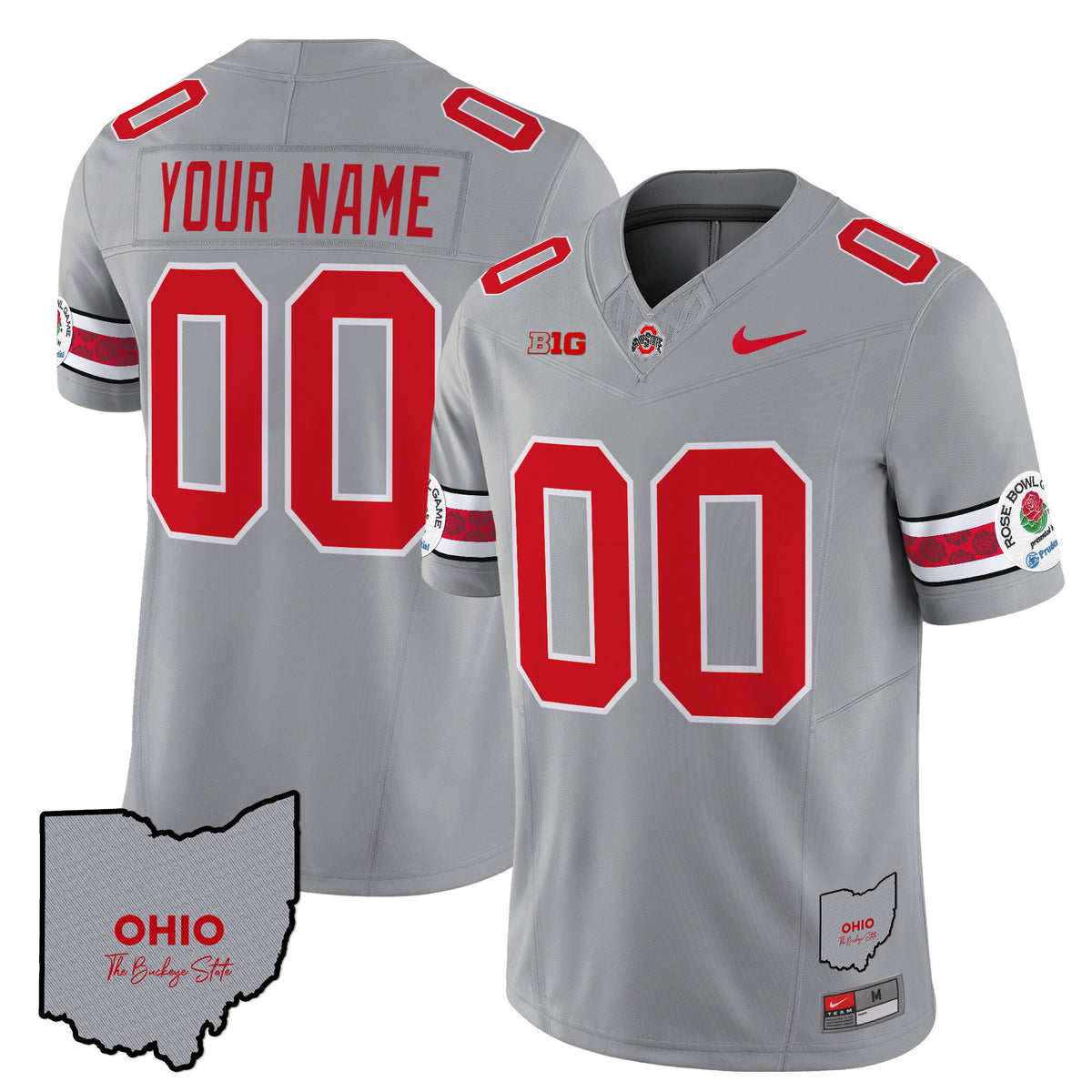 Ohio State Buckeyes Rose Bowl Vapor Limited Custom Jersey V3 - Stitched