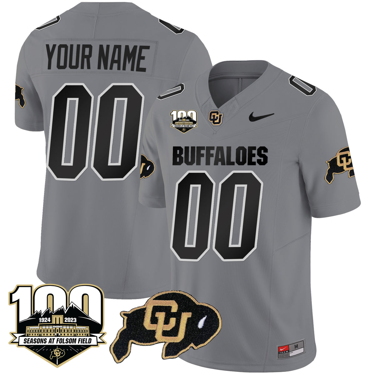 Colorado Buffaloes 100 Seasons Patch Vapor Limited Custom Jersey - All Stitched