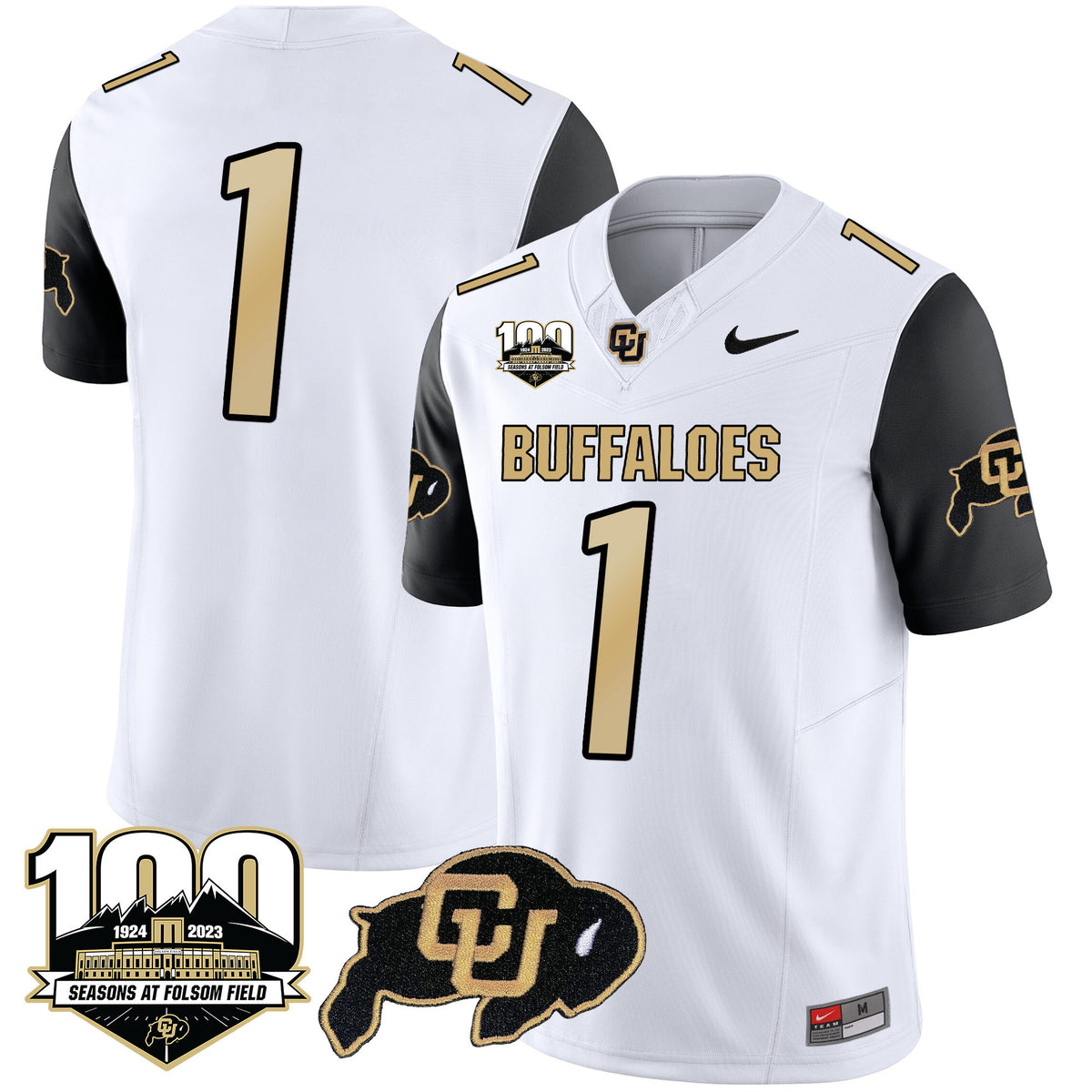 Men's Colorado Buffaloes 100 Seasons Patch Vapor Limited Jersey - All Stitched